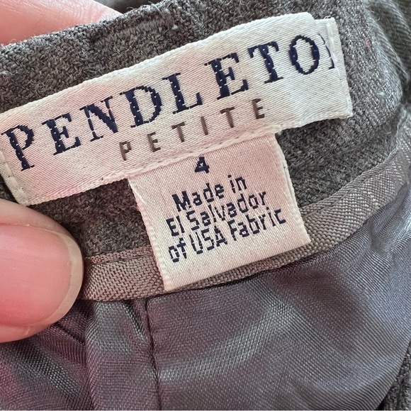 Pendleton Petite 100% Wool Trouser Pants in Gray size 4 Petite - Picture 10 of 15